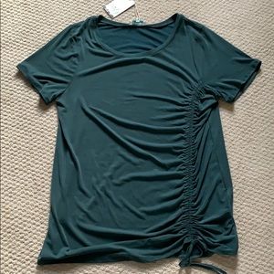 Grace & Lace Luxly green long cinch top